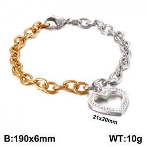 Stainless Steel Gold-plating Bracelet - KB109854-Z