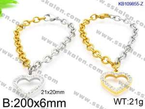 Stainless Steel Gold-plating Bracelet - KB109855-Z