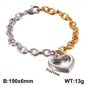 Stainless Steel Gold-plating Bracelet - KB109857-Z