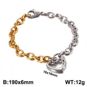 Stainless Steel Gold-plating Bracelet - KB109859-Z