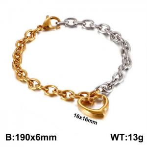 Stainless Steel Gold-plating Bracelet - KB109860-Z