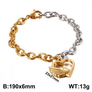 Stainless Steel Gold-plating Bracelet - KB109862-Z