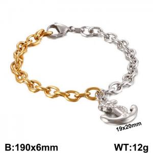 Stainless Steel Gold-plating Bracelet - KB109866-Z