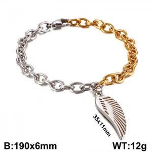 Stainless Steel Gold-plating Bracelet - KB109868-Z