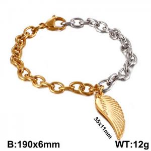 Stainless Steel Gold-plating Bracelet - KB109869-Z