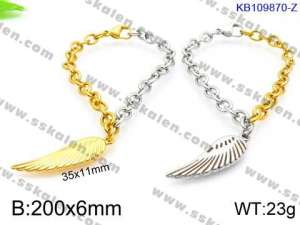 Stainless Steel Gold-plating Bracelet - KB109870-Z