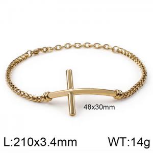 Stainless Steel Gold-plating Bracelet - KB110131-K