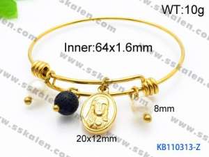 Stainless Steel Gold-plating Bangle - KB110313-Z