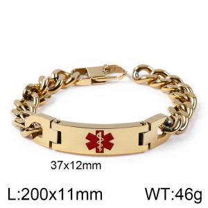 Stainless Steel Gold-plating Bracelet - KB110362-K