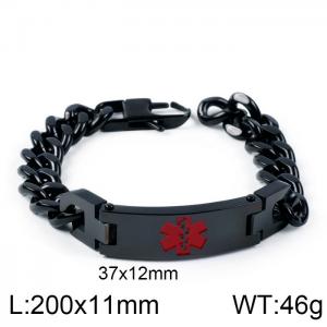 Stainless Steel Black-plating Bracelet - KB110363-K