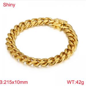 Stainless Steel Gold-plating Bracelet - KB110616-Z