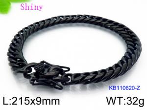 Stainless Steel Black-plating Bracelet - KB110620-Z