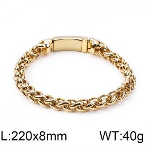 Stainless Steel Gold-plating Bracelet - KB110816-K