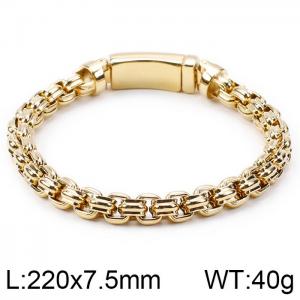 Stainless Steel Gold-plating Bracelet - KB110823-K