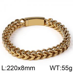 Stainless Steel Gold-plating Bracelet - KB110825-K