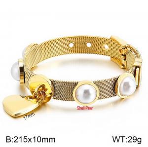 Stainless Steel Gold-plating Bracelet - KB110979-Z