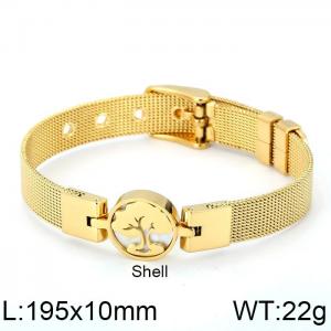 Stainless Steel Gold-plating Bracelet - KB111138-K