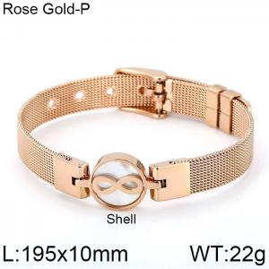 Stainless Steel Rose Gold-plating Bracelet - KB111140-K