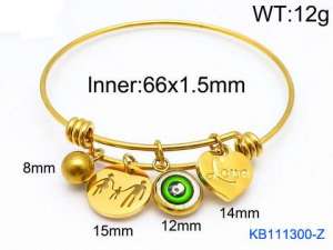Stainless Steel Gold-plating Bangle - KB111300-Z
