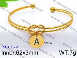 Stainless Steel Gold-plating Bangle - KB111617-Z