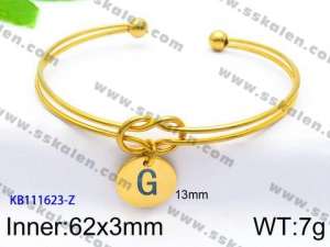 Stainless Steel Gold-plating Bangle - KB111623-Z