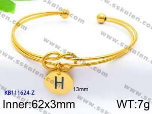 Stainless Steel Gold-plating Bangle - KB111624-Z