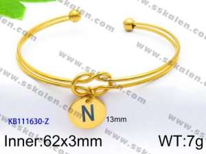 Stainless Steel Gold-plating Bangle - KB111630-Z