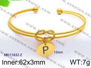 Stainless Steel Gold-plating Bangle - KB111632-Z