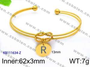 Stainless Steel Gold-plating Bangle - KB111634-Z