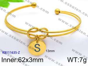 Stainless Steel Gold-plating Bangle - KB111635-Z