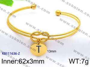 Stainless Steel Gold-plating Bangle - KB111636-Z