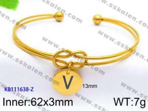 Stainless Steel Gold-plating Bangle - KB111638-Z