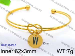 Stainless Steel Gold-plating Bangle - KB111639-Z