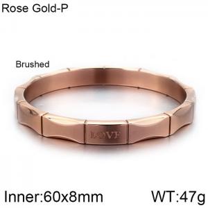 Stainless Steel Rose Gold-plating Bangle - KB112765-K