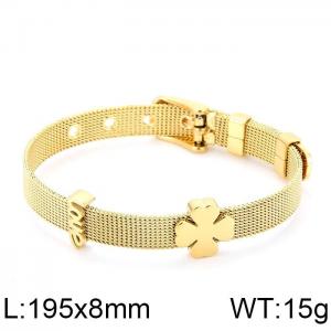 Stainless Steel Gold-plating Bracelet - KB112797-K