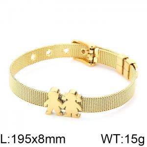 Stainless Steel Gold-plating Bracelet - KB112805-K