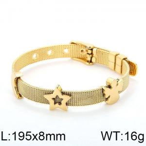 Stainless Steel Gold-plating Bracelet - KB112809-K