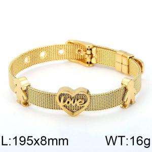 Stainless Steel Gold-plating Bracelet - KB112813-K