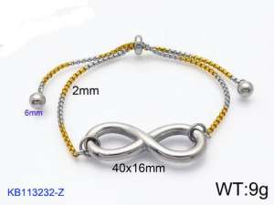 Stainless Steel Gold-plating Bracelet - KB113232-Z