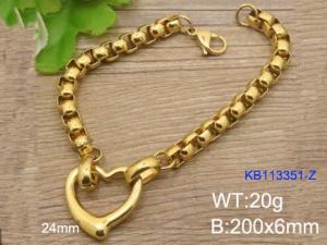 Stainless Steel Gold-plating Bracelet - KB113351-Z