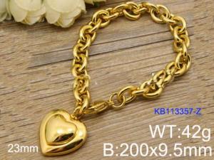 Stainless Steel Gold-plating Bracelet - KB113357-Z