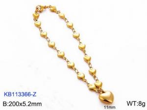 Stainless Steel Gold-plating Bracelet - KB113366-Z