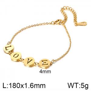 Stainless Steel Gold-plating Bracelet - KB113612-KSP