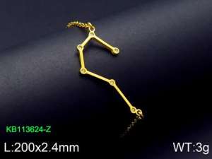 Stainless Steel Gold-plating Bracelet - KB113624-Z