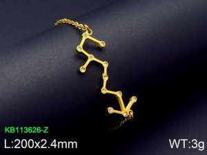 Stainless Steel Gold-plating Bracelet - KB113626-Z