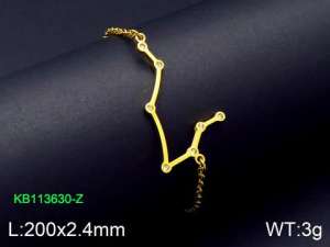 Stainless Steel Gold-plating Bracelet - KB113630-Z