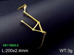 Stainless Steel Gold-plating Bracelet - KB113633-Z