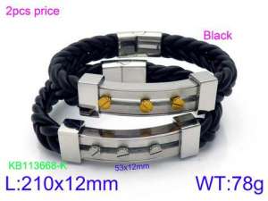 Leather Bracelet - KB113668-KFC