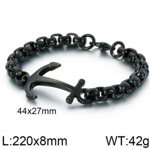 Stainless Steel Black-plating Bracelet - KB113677-KFC