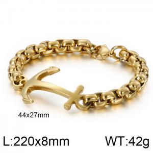 Stainless Steel Gold-plating Bracelet - KB113678-KFC